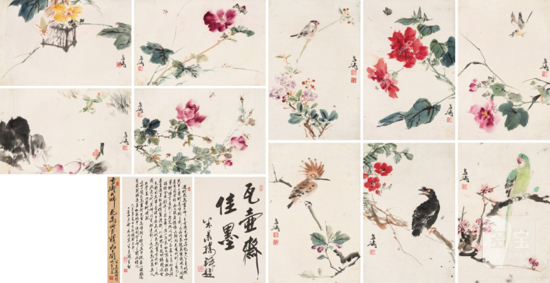王雪涛 1903-1982 花鸟册页 - 图1
